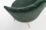 AMORINA XL - Lyxig soffa i mörkgrön sammet och stål 133 cm