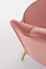 AMORINA XL - Lyxig soffa i ljusrosa sammet och stål 133 cm
