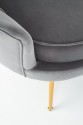 AMORINA XL - Lyxig soffa i grå sammet och stål 133 cm