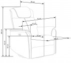 PARADISE armchair with electric folding function and cradle function