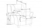SKALD - Reclinerfåtölj i massivt trä grå 90 cm