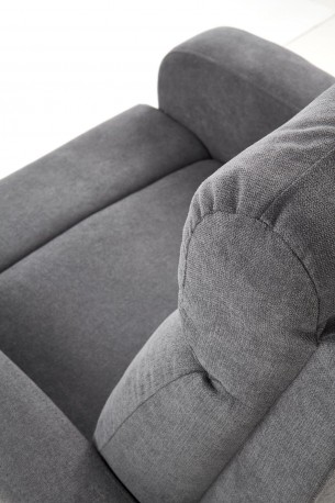 TRONDHEIM - Bekväm reclinerfåtölj i mörkgrått tyg 75 cm