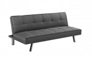 CARLOS - Elegant bäddsoffa i kromat stål och tyg 175 cm