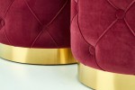 POLLY set of 2 poufs, burgundy