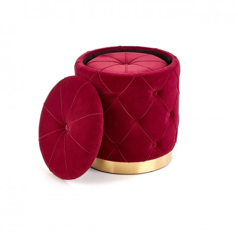 POLLY set of 2 poufs, burgundy