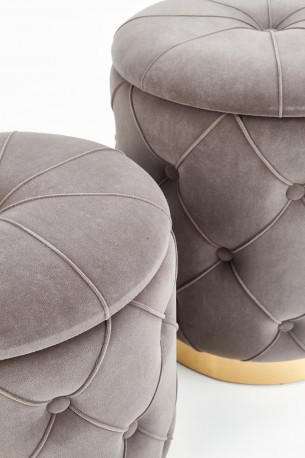 POLLY set of 2 poufs, gray