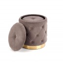 POLLY set of 2 poufs, gray