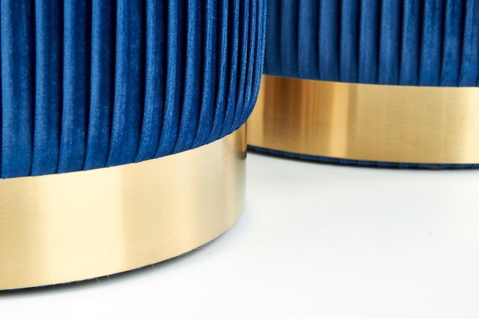 MONTY set of 2 poufs, navy blue