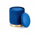 MONTY set of 2 poufs, navy blue