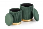 MONTY set of 2 poufs, dark green