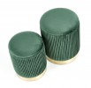 MONTY set of 2 poufs, dark green