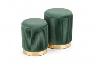 MONTY set of 2 poufs, dark green