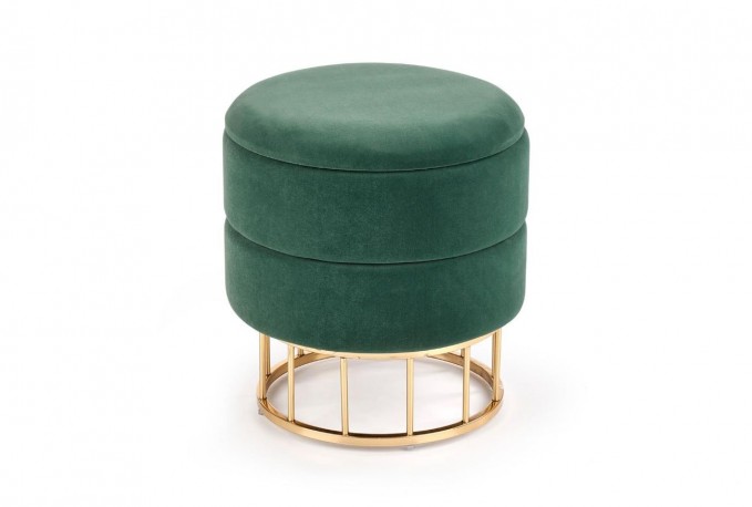 MINTY pouf, dark green / gold