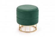 MINTY pouf, dark green / gold