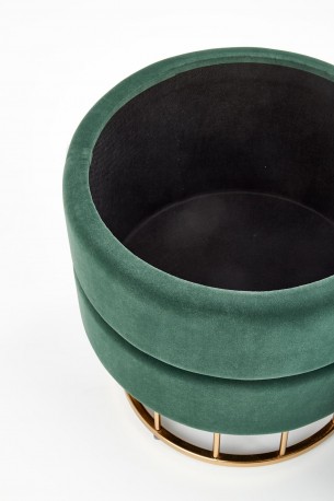 MINTY pouf, dark green / gold