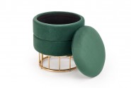 MINTY pouf, dark green / gold