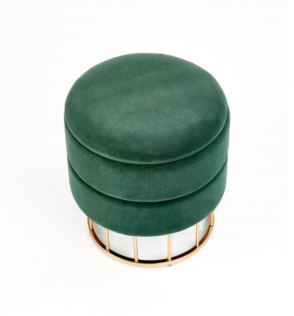 MINTY pouf, dark green / gold