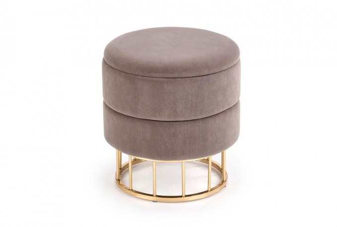 MINTY pouf, gray / gold