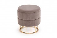 MINTY pouf, gray / gold