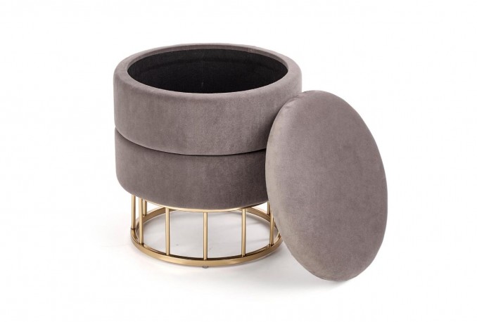 MINTY pouf, gray / gold