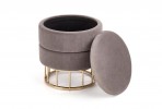 MINTY pouf, gray / gold