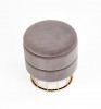MINTY pouf, gray / gold