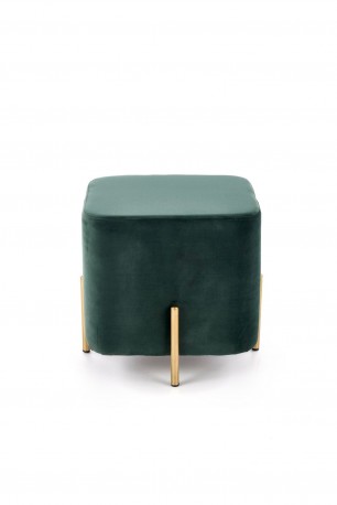 CORNO pouf dark green / gold