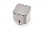 CORNO pouf dark gray / gold