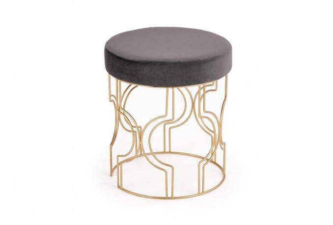 FERRERO pouf gray / gold