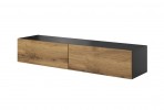 NEA TRES - Väggmonterad TV-möbel i antracit/votanek 160 cm