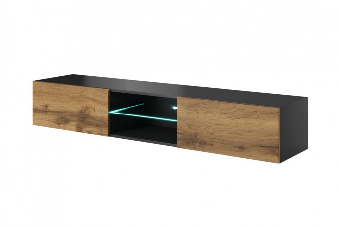 NEA TRES - Elegant väggmonterad TV-möbel antracit 180 cm