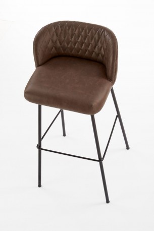 H92 bar stool dark brown