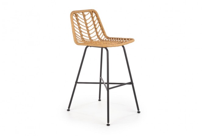 H97 bar stool natural - black