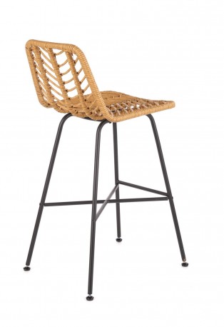 H97 bar stool natural - black