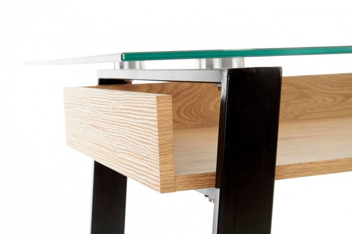 B36 desk golden oak / black