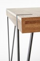 B39 desk honey walnut - black