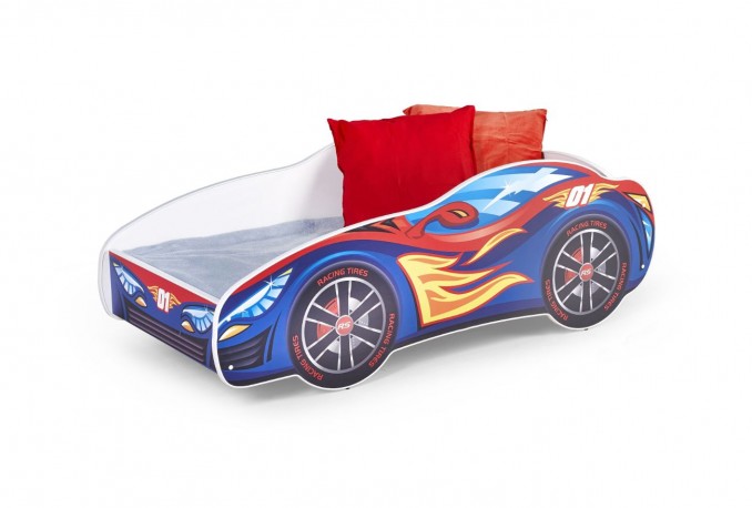 TEMPO - Rolig barnsäng i form av en racerbil 151x75 cm