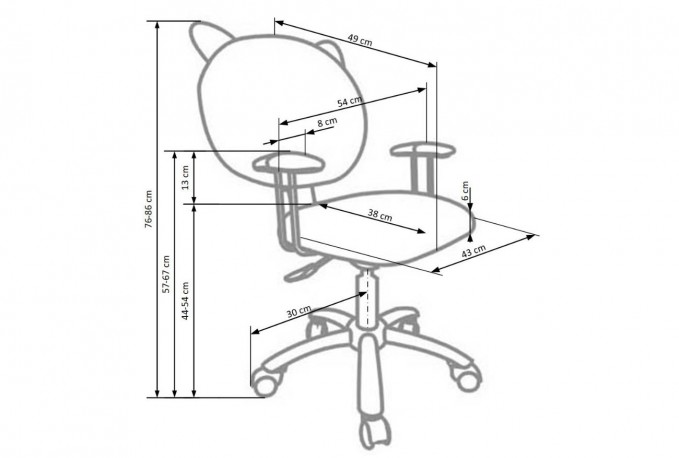 KITTY office chair for kids - pink