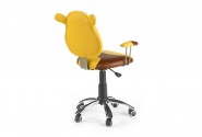 KUBUŚ office chair for kids - yellow / brown