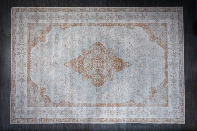 UNIK matta i vintagestil 350x240cm grå-beige