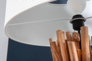 TOP - 153cm golvlampa i drivved