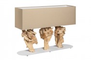 Table lamp Sculpture 80cm beige acacia