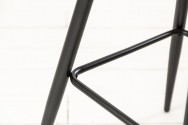 LANDOSA - Lyxig barstol i vintagebrun sammet 102 cm
