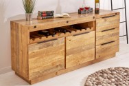 FLINKA - Handgjort sidobord 175cm natur  i massiv tall