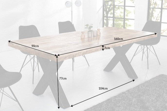 JURA - Handgjort matbord i massivt trä 160x90 cm