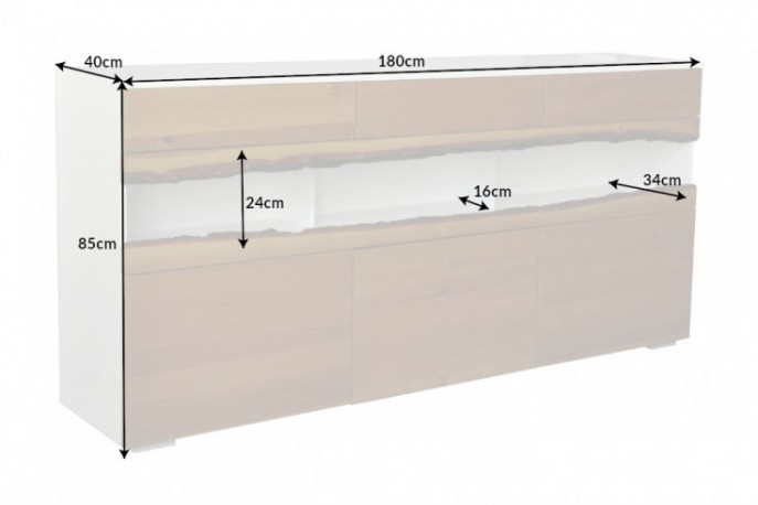 MAESTRO - Handgjort vitrinskåp i massivt ekträ 180 cm