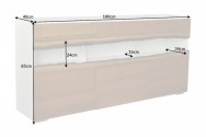 MAESTRO - Handgjort vitrinskåp i massivt ekträ 180 cm