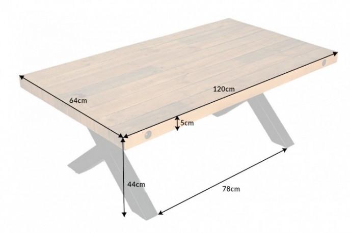 SMITH - Soffbord 120cm natur tall