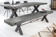 SMITH - Sittbänk 170cm i grå massiv tall