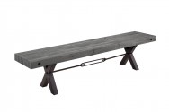 SMITH - Sittbänk 170cm i grå massiv tall